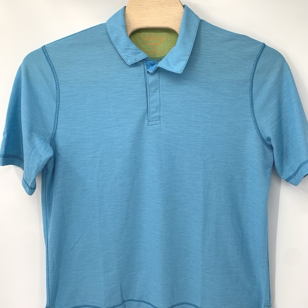 Orvis Polo Shirt Mens XL Blue Trout Bum 18ZL Short Sleeve Textured Performance